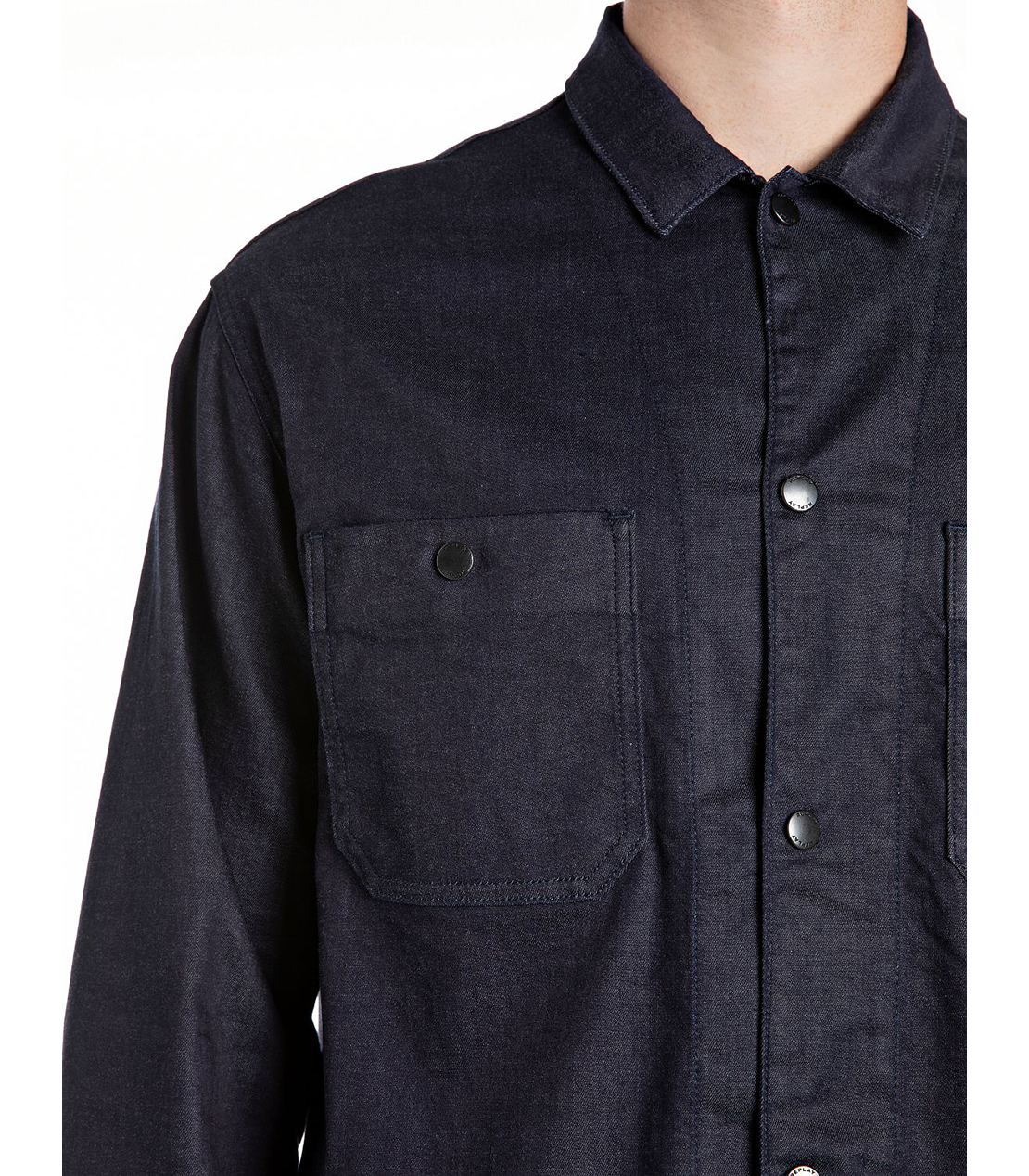 ストレッチコットンデニムカバーオール 詳細画像 ダークブルー 4